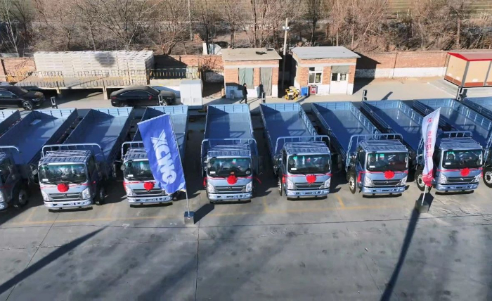 NG电子游戏轻卡新能源运输车批量交付山东客户