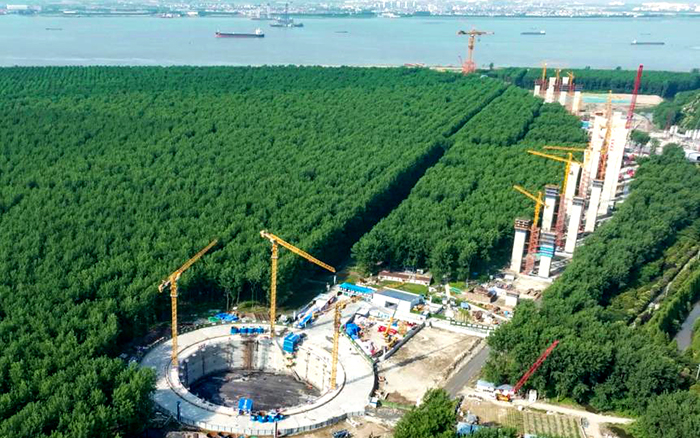 提前1个月！！！NG电子游戏金助力天下最大跨度桥梁锚碇封底